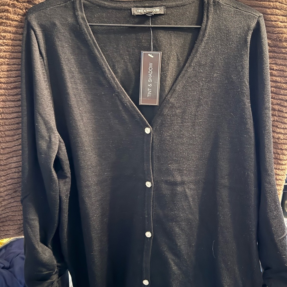 Black Button-Up Cardigan